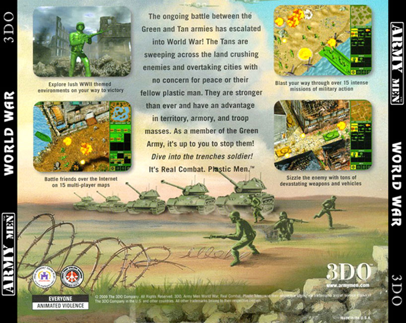 Army Men: World War - zadn CD obal