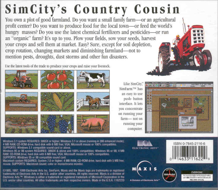 Sim Farm - zadn CD obal