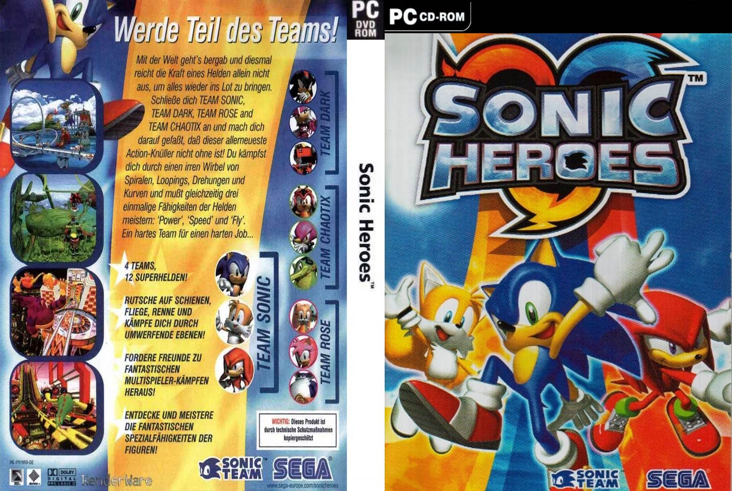 Sonic Heroes - DVD obal 2