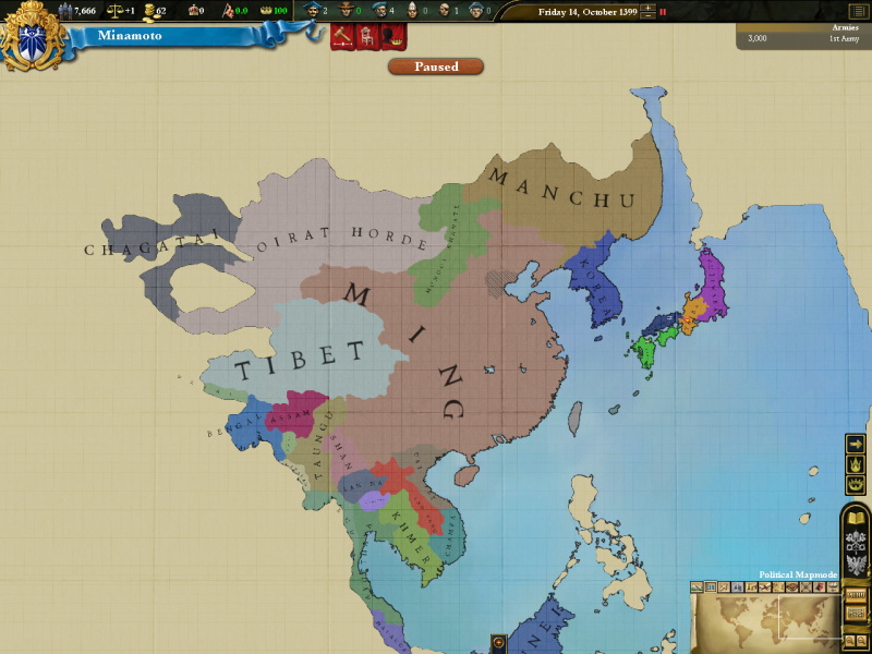 Europa Universalis 3: Divine Wind - screenshot 2