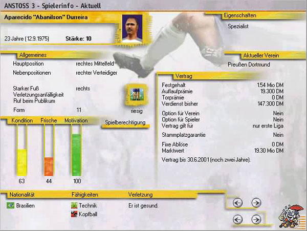 Anstoss 3 - Der Fussballmanager - screenshot 8