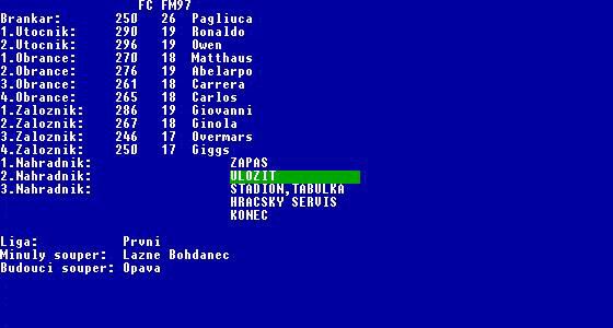 Czech Soccer Manager 97 - screenshot 3