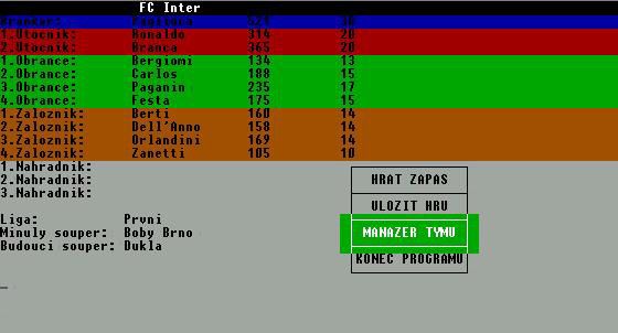 Czech Soccer Manager 98 - screenshot 3