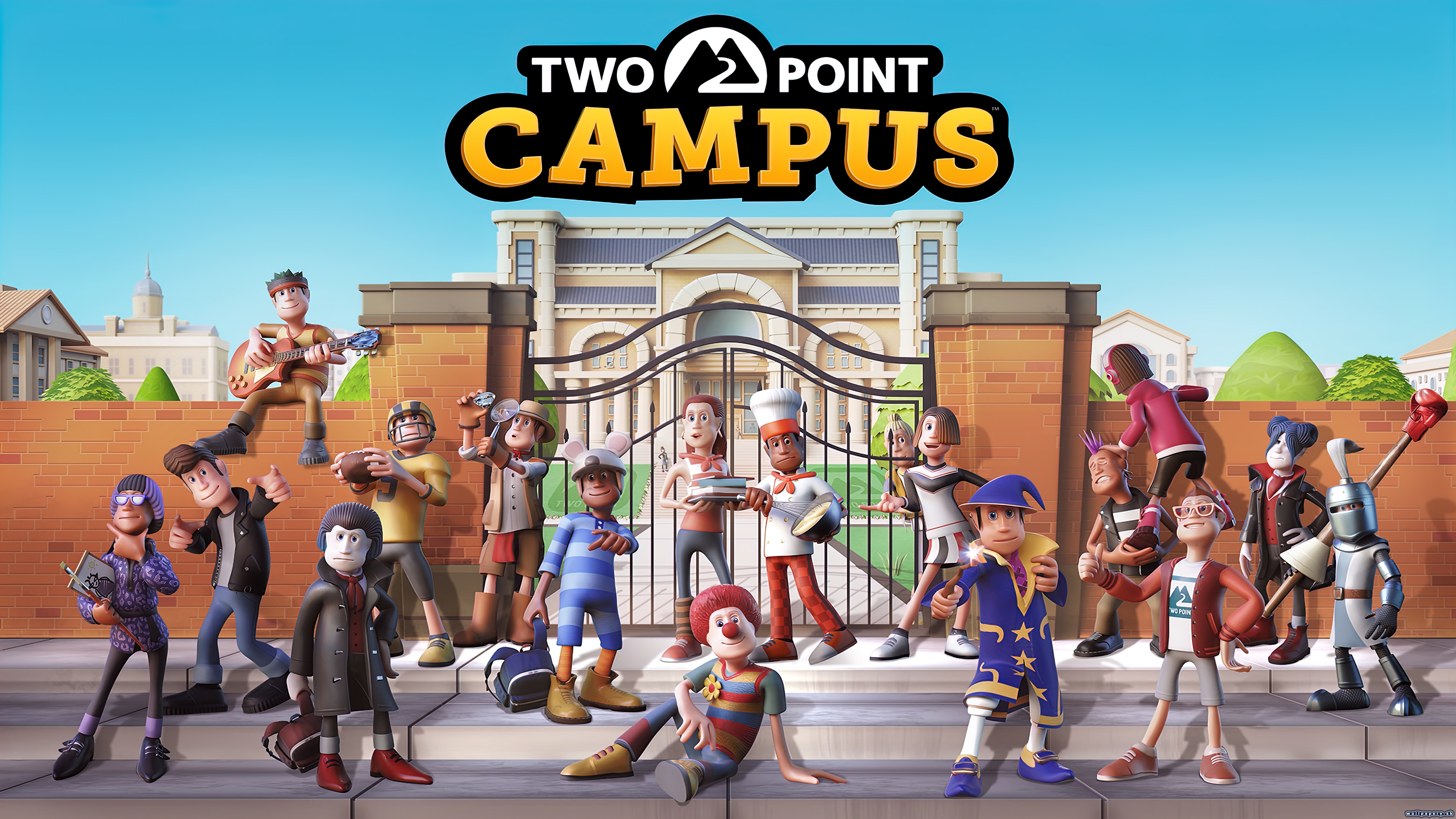 Включи канал кампус. Two point Campus игра. Two point Campus обложка. Мультик кампус. Campus 2.